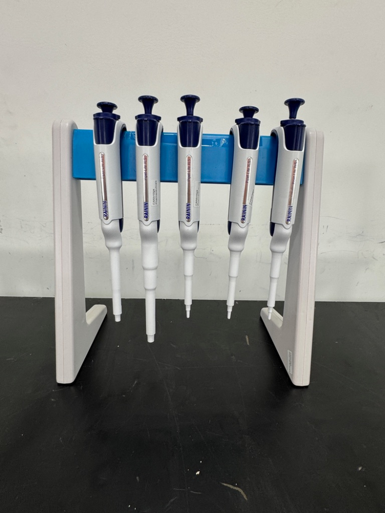 Image of Rainin Pipet-Lite XLS Single Channel Pipettes w/Stand - Quantity 5